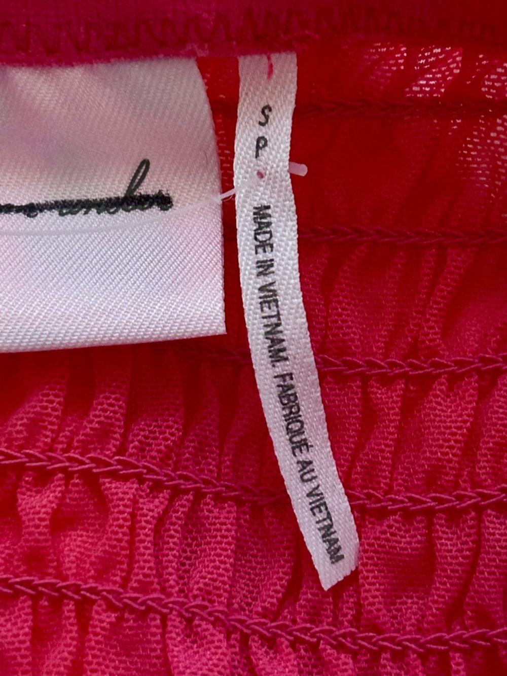 Urban Outfitters Out From Under Firecracker Smocked Cropped Top Pink Small, Med - Picture 6 of 7